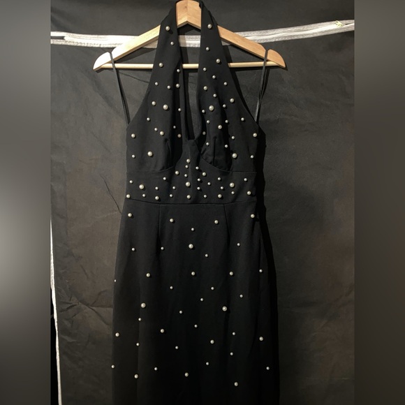 Halter Pearl Maxi Dress - Picture 3 of 6